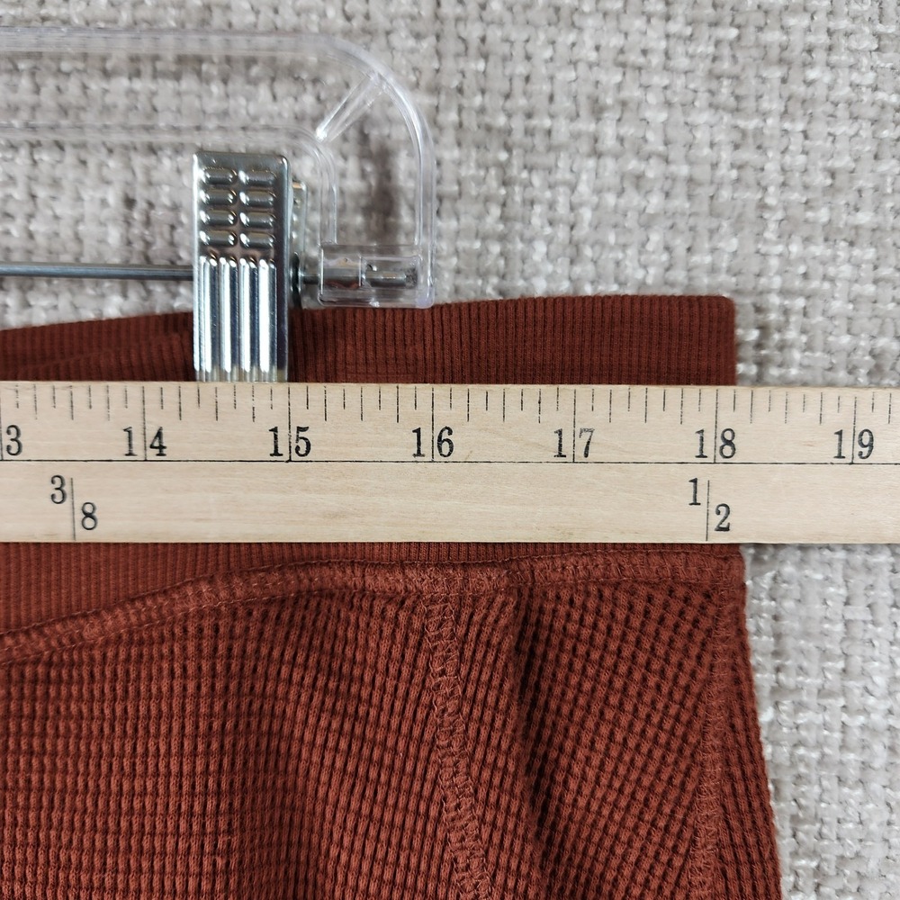 Pact 100% Organic Cotton Waffle Knit Joggers Sweatpants Womens XXL Rust Comfort - Picture 3 of 11